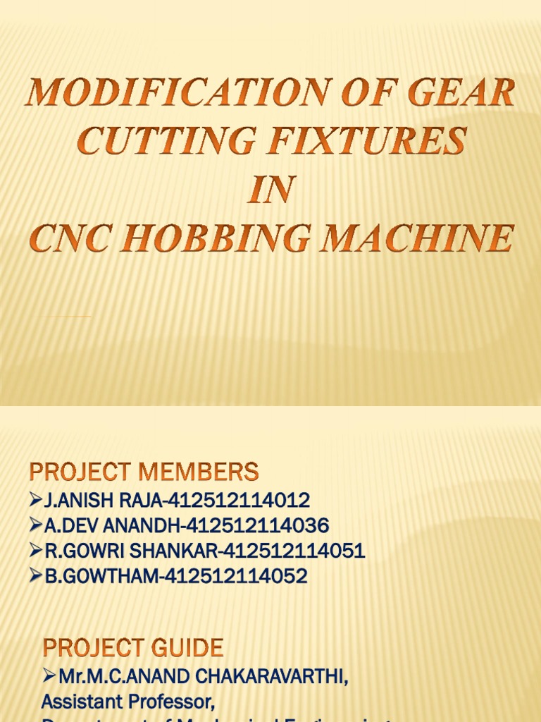 Modification of Gear Cutting Fixtures in CNC Hobbing Machine PDF
