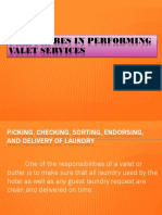 Procedures in Performing Valet Services