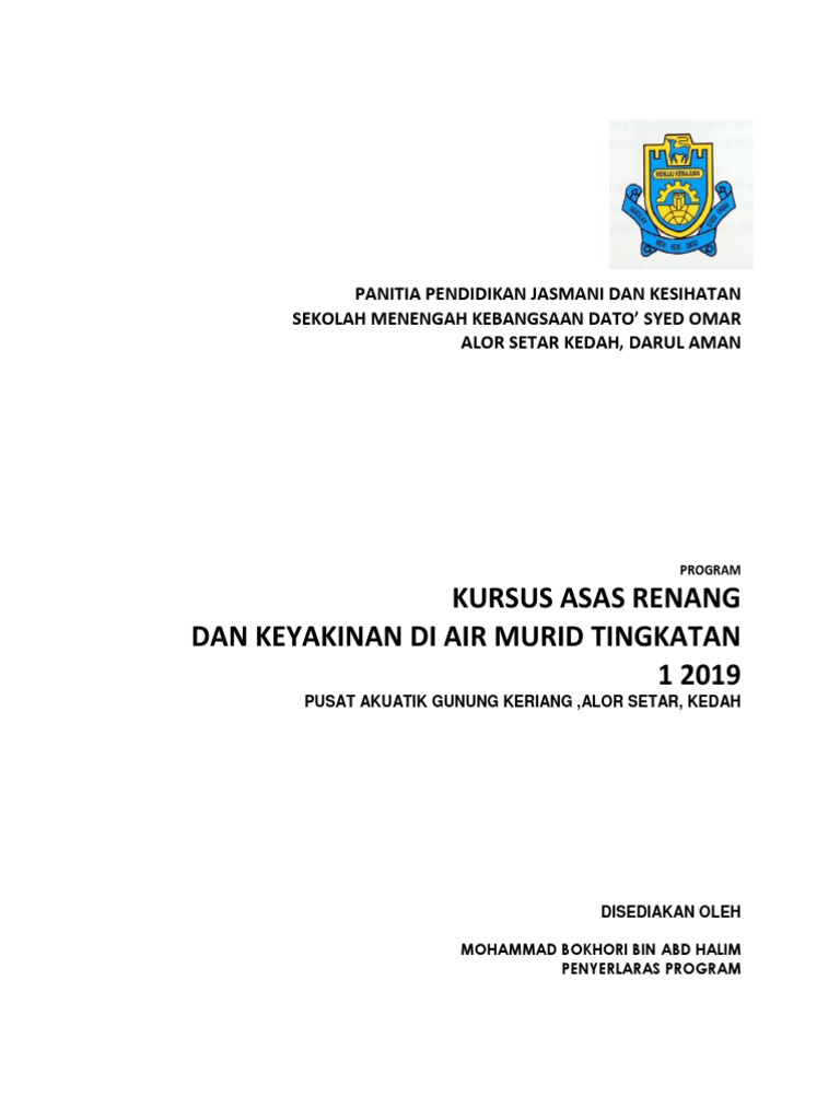 Kursus Renang F1 Smkdso 2019