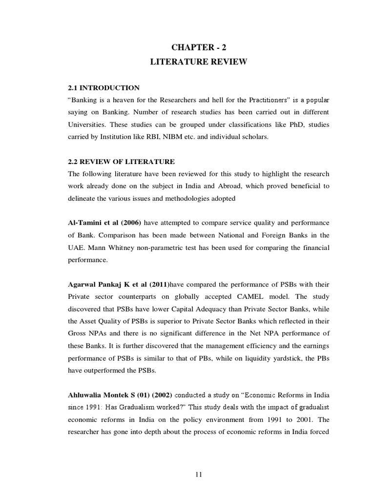 Literature review summary example picture