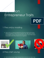 common entrepreneur traits