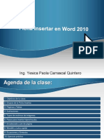 Contenido Ficha Insertar Word