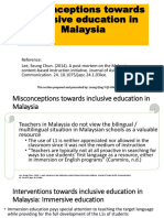 Misconceptions Towards Inclusive Education in Malaysia