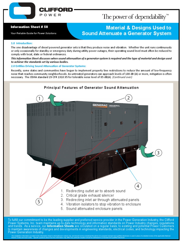 Sound Attenuator For Generator PDF Duct (Flow) Noise