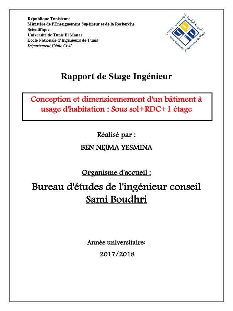 Rapport de Stage Bâtiment | PDF | AutoCAD | Béton armé