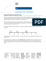 Wcpss - Grade 6 Unit 7 Rational Numbers - Family Materials