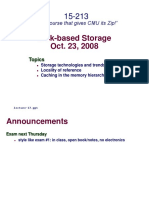 Disk-Based Storage Oct. 23, 2008: "The Course That Gives CMU Its Zip!"