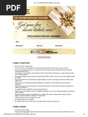 GSC __ GSC Website Member Birthday Treat Coupon