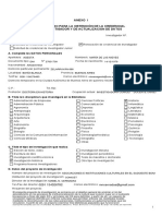 Anexo I Formulario Investigadores PDF