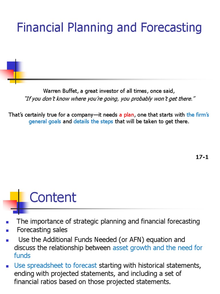Financial Planning and Forecasting - Edit | PDF | Financial Plan ...