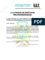 Constancia de Prácticas Pre-Profesionales