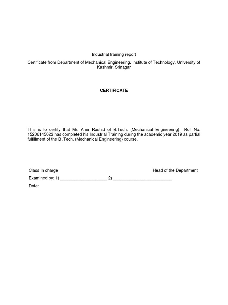 Industrial Training Certificates Pdf Pdf Career And Technical