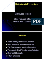 Intrusion Detection & Prevention: Mark Webb - Johnson