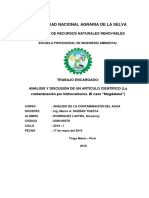 Trabajo Analis Discucion Agua Contam