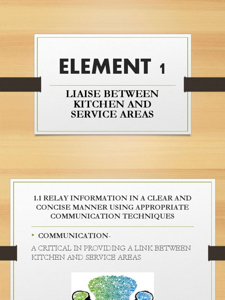 Liaise Between Kitchen and Service Areas PDF