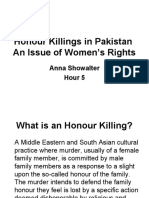 Honour Killings in Pakistan An Issue of Women's Rights: Anna Showalter Hour 5