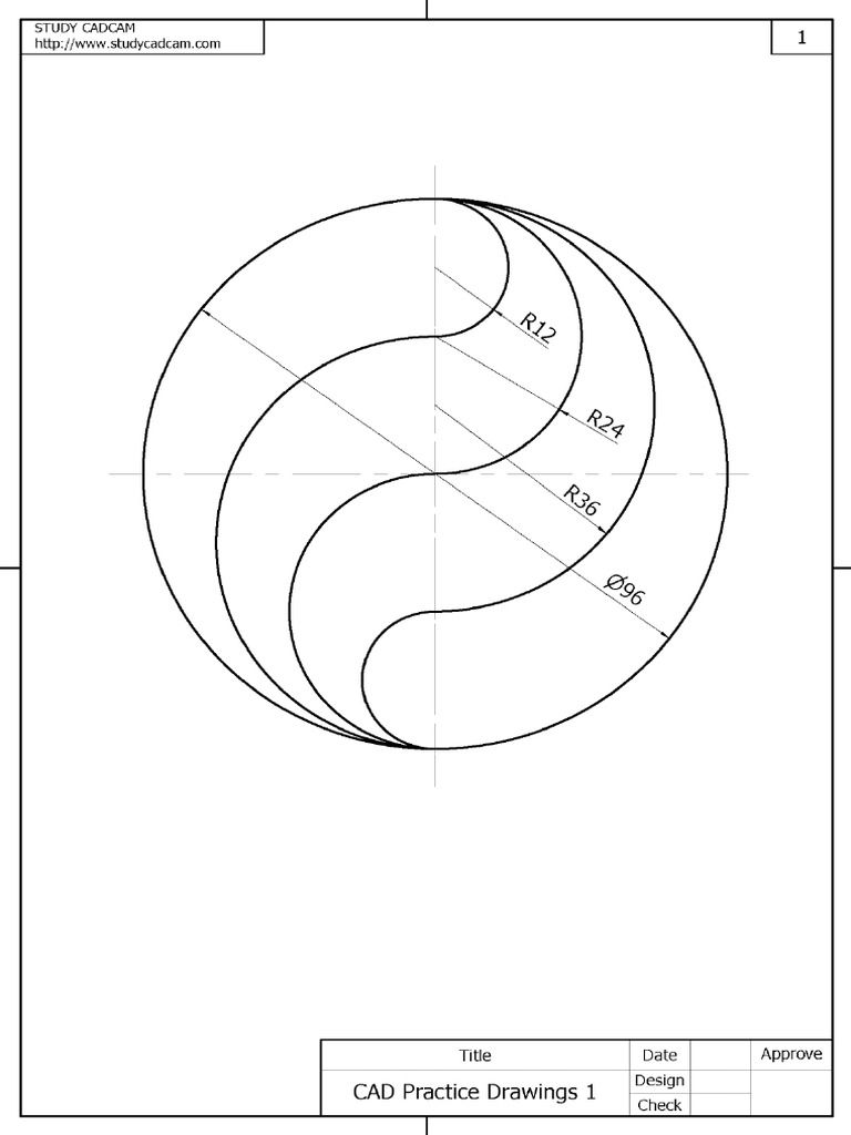 100 CADCAM Practice Drawings | PDF