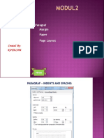 Paragraf Margin Paper Page Layout: Created by