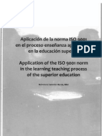 Aplicación ISO 9001 PEA educación superior