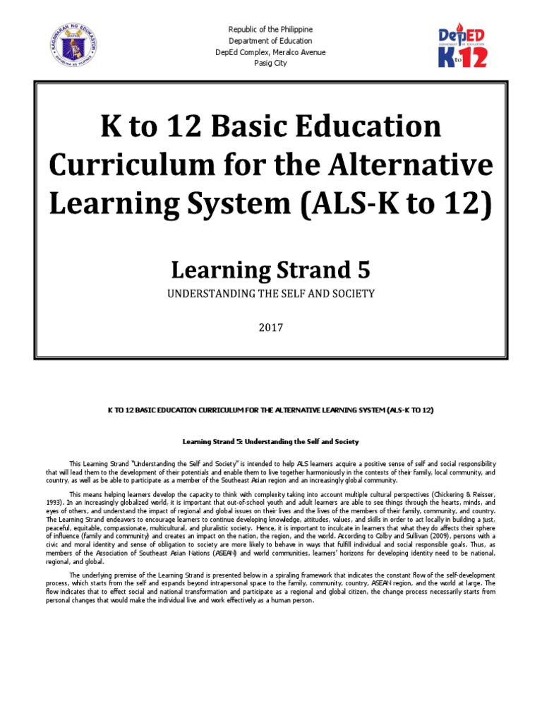 ALS Learning Strand 5 Overview | PDF | Community | Learning