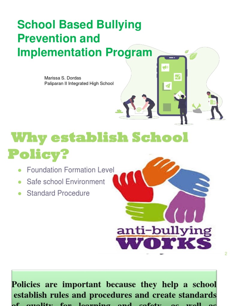 School Based Bullying Prevention And Implementation Program Marissa S