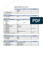 Order Material Atau Tools: I. Mesin Genset