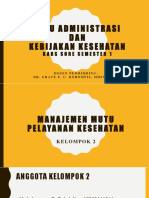 Manajemen Mutu Pelayanan Kesehatan