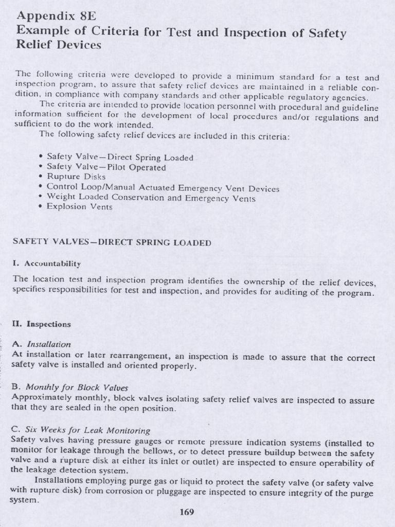 Test and Inspection For PSV PDF | PDF