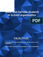 Male and Female Students in School Organization