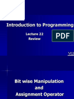 Introduction To Programming: Review