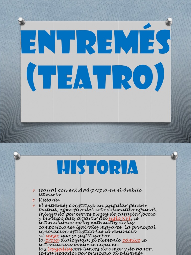 Entremés (Teatro) | PDF | Teatro | Entretenimiento (general)