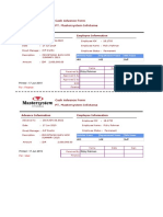 Advance Information Employee Information: PT. Mastersystem Infotama Cash Advance Form