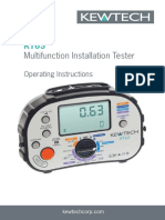 Multifunction Installation Tester: Operating Instructions