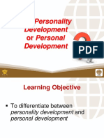 Is It Personality or Personal: Development Development