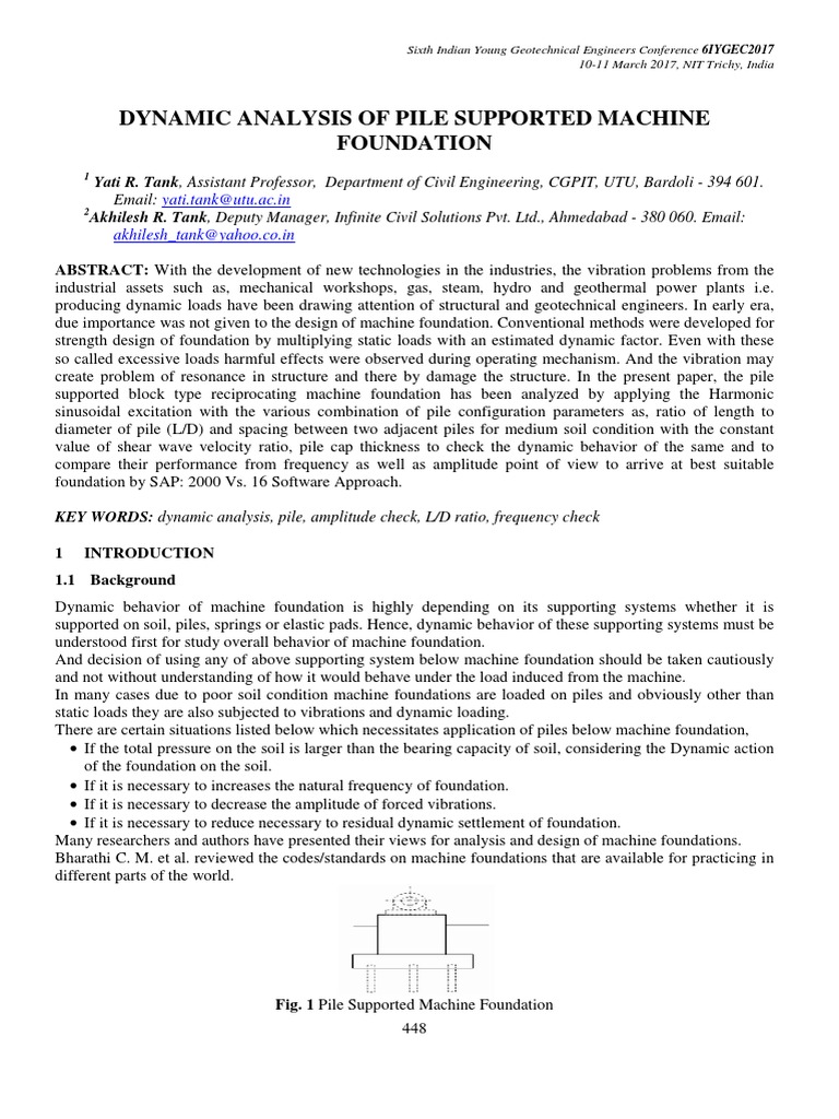 Dynamic Analysis of Pile Foundations | PDF | Deep Foundation ...