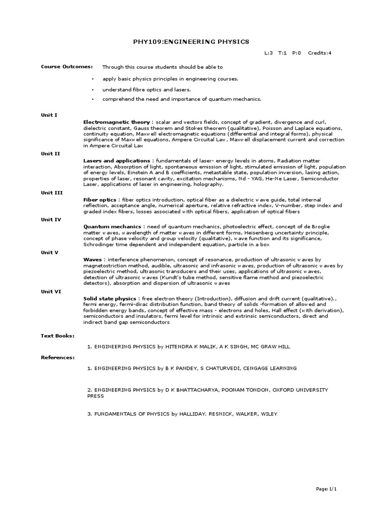 Phy 109 Pdf Pdf Laser Optics