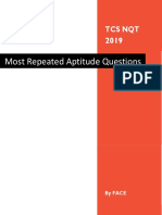 TCS NQT 2019: Most Repeated Aptitude Questions