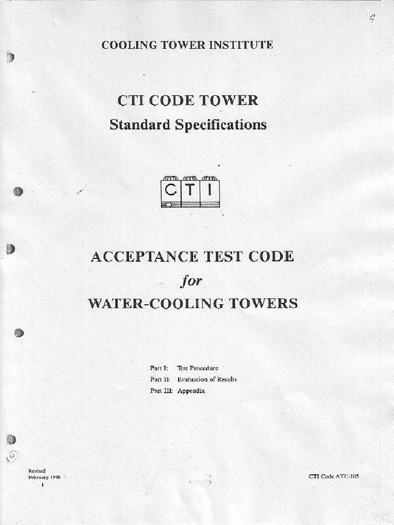 CTI Test Method for Cooling Towers | PDF