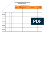 Traning Cell Feedback Form