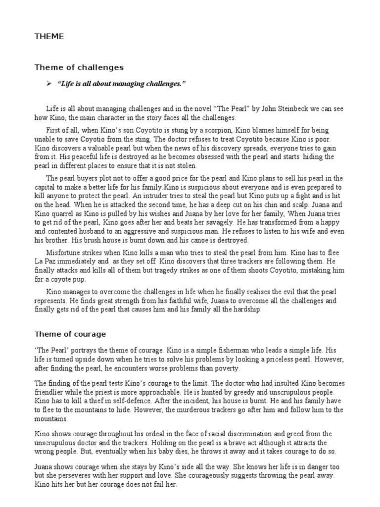 The Moral Lessons of Hardship An Analysis of Theme, Symbolism, and Ending in John Steinbeck's