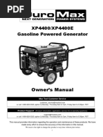 XP4400/XP4400E Gasoline Powered Generator: Owner's Manual