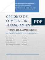 Informe Opciones de Financiamiento