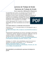 Procedimiento Opciones Trabajo de Grado