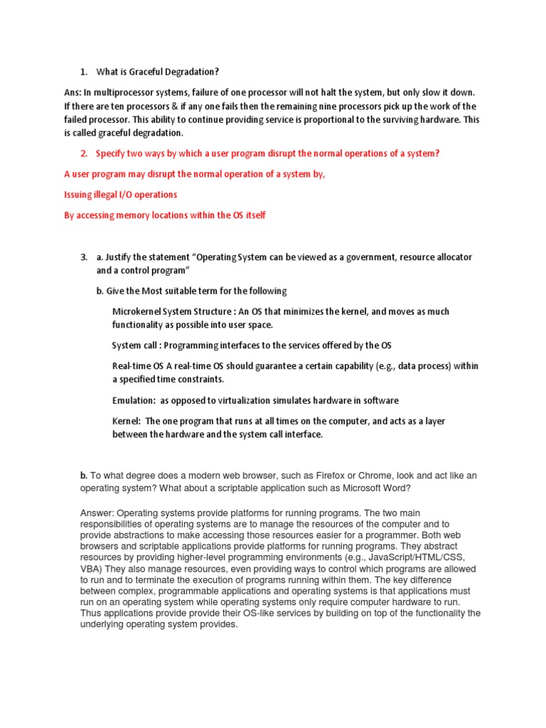 What Is Graceful Degradation Pdf Process Computing Operating System