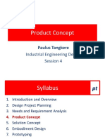 Product Concept: Industrial Engineering Design Session 4