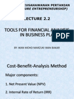 Tools For Financial Analysis in Business Plan: (Agriculture Entrepreneurship)
