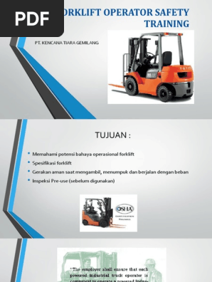 Forklift Operator Safety Training Pdf