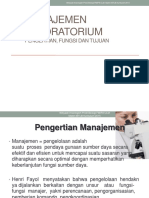 Materi 1. Pengertian, Fungsi Dan Tujuan Manajemen Laboratorium