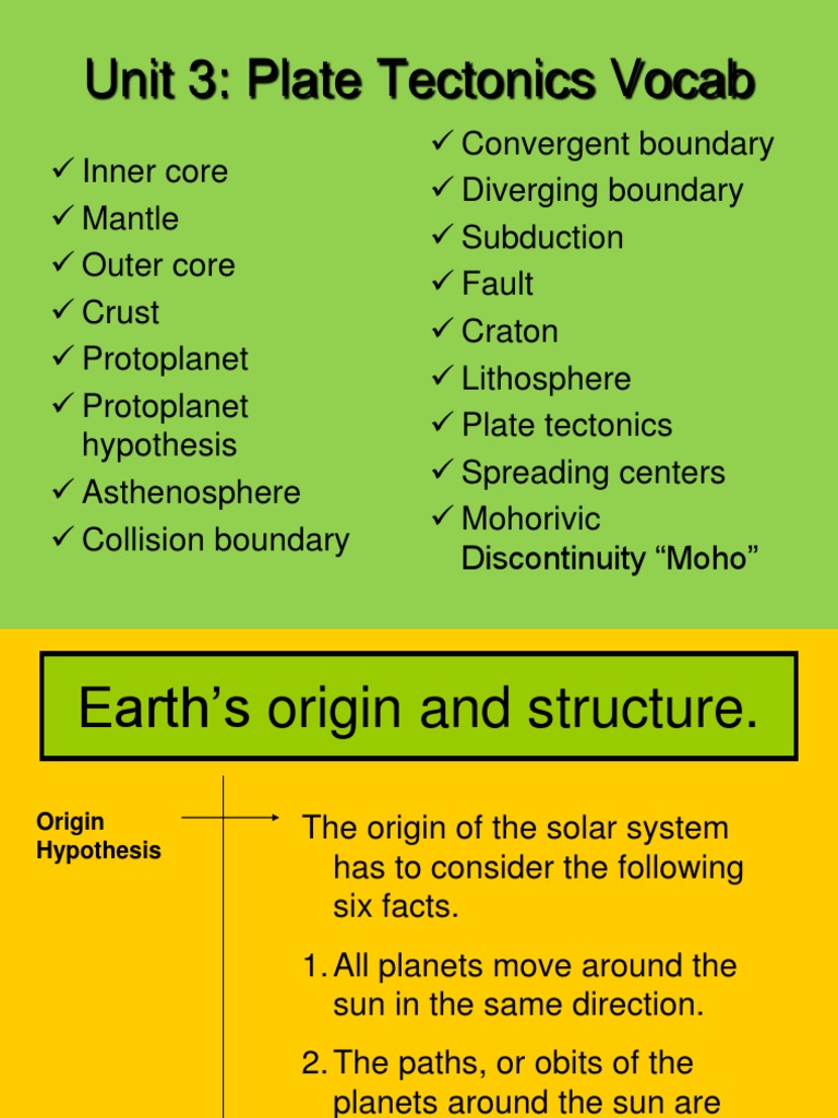 Plate Tectonics & Earth's Origins | PDF | Atmosphere | Earth