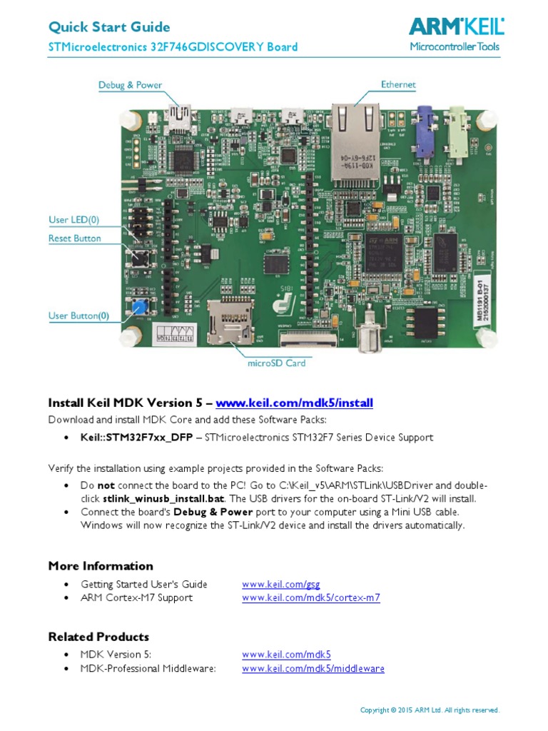 Quick Start Guide: Stmicroelectronics 32F746Gdiscovery Board | PDF ...